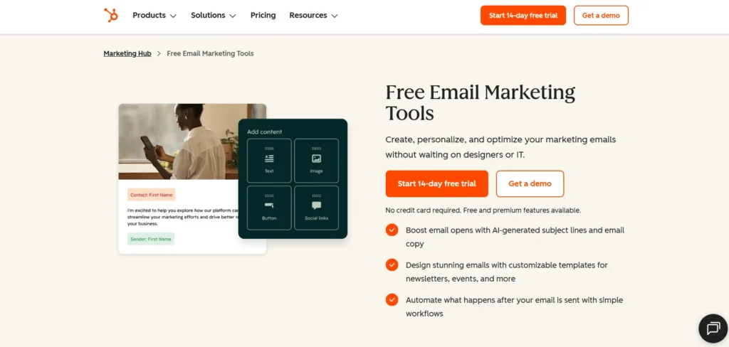 Email Marketing Tools-HubSpot M‌arketing​ Hub