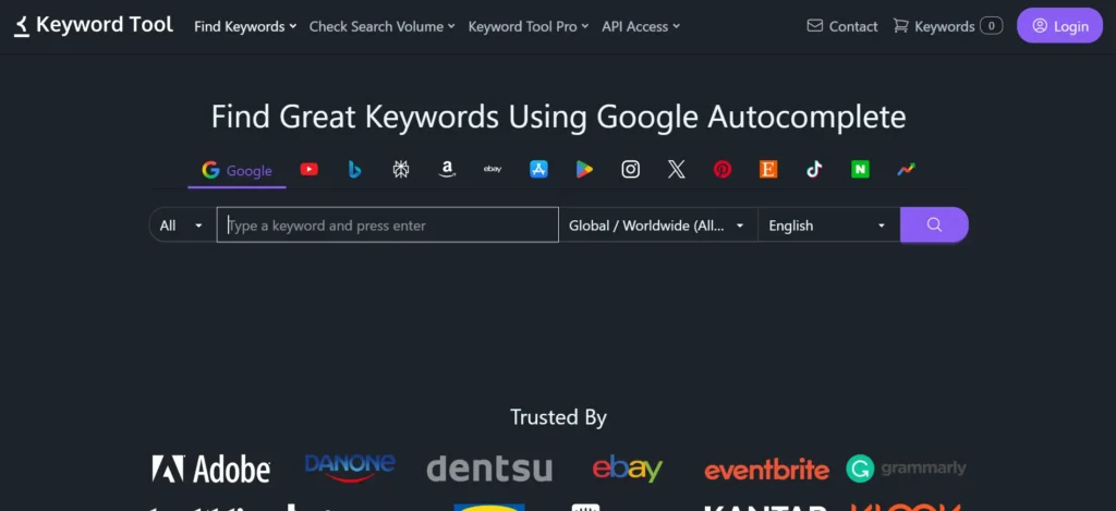 KeywordTool.io - Competitor Analysis Tool