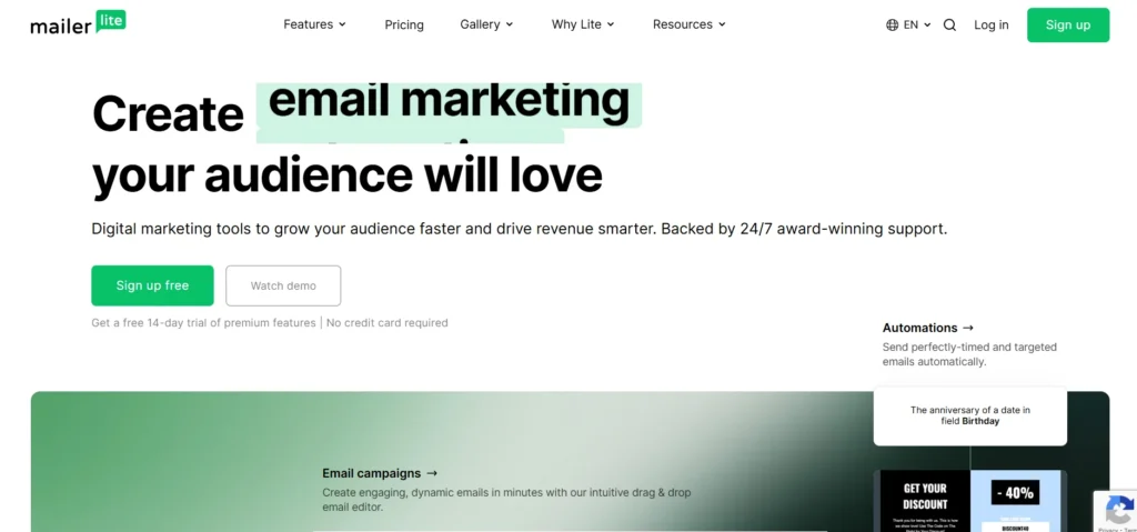 Email Marketing Tool - MailerLite