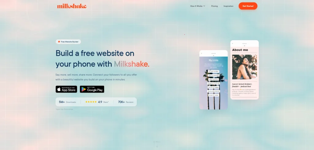 Linktree Alternatives- Milkshake