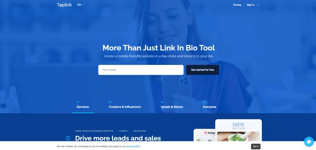 Linktree Alternatives- Taplink