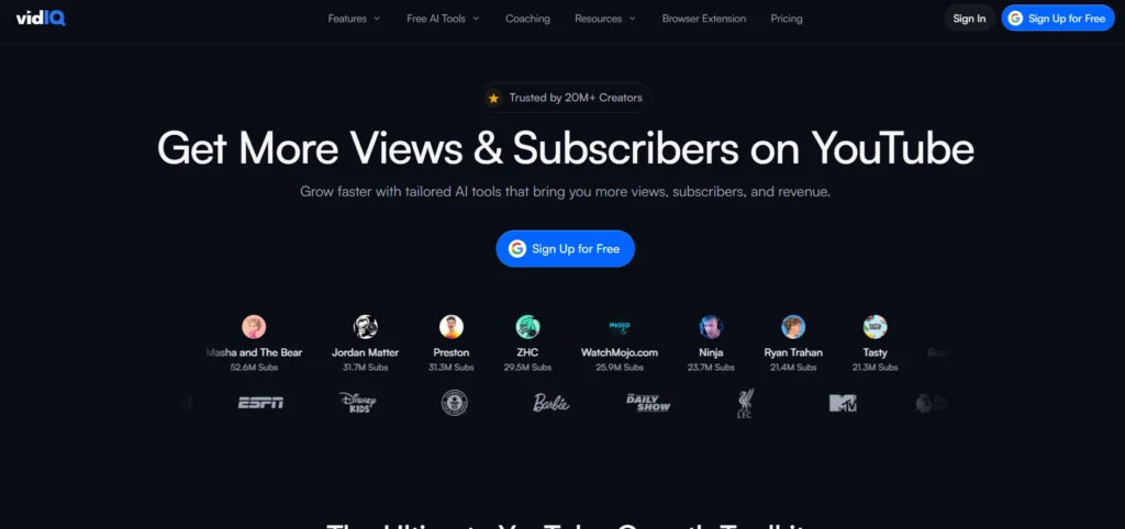 YouTube SEO Tool - VidIQ