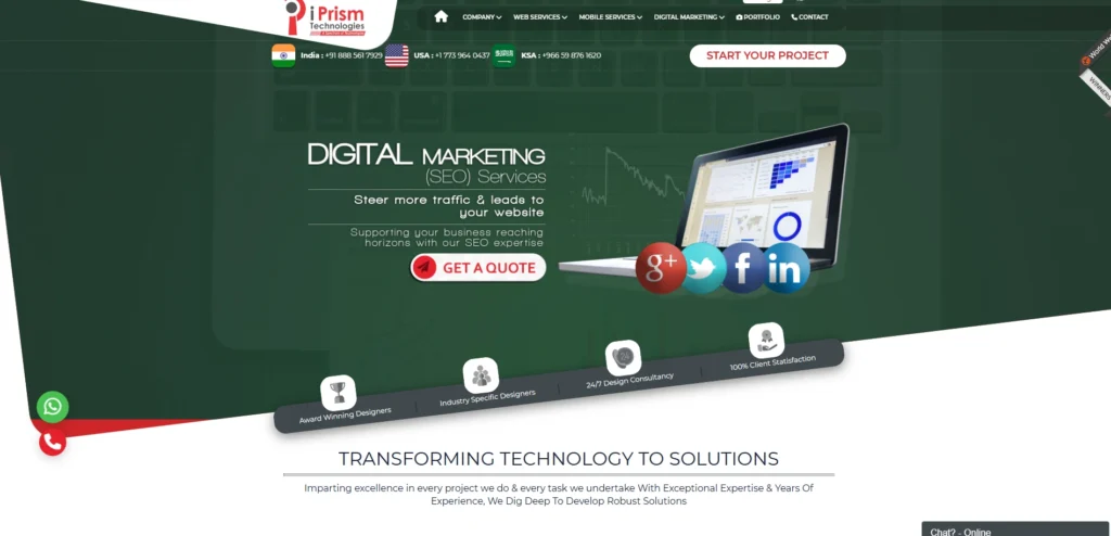 Digital Marketing Companies in Hyderabad-iPrism Te‍chnologie⁠s