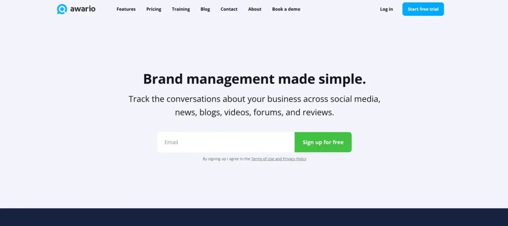 social media monitoring tool - Awario