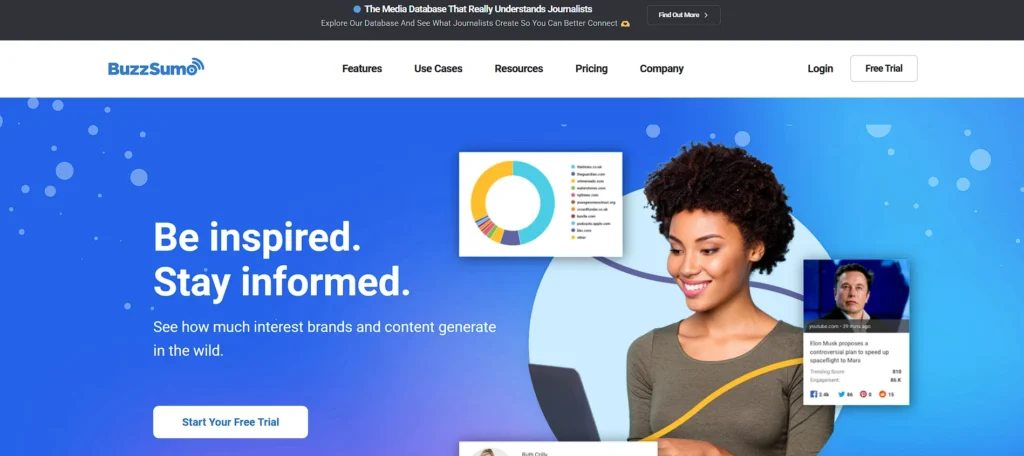 social media monitoring tool - BuzzSumo