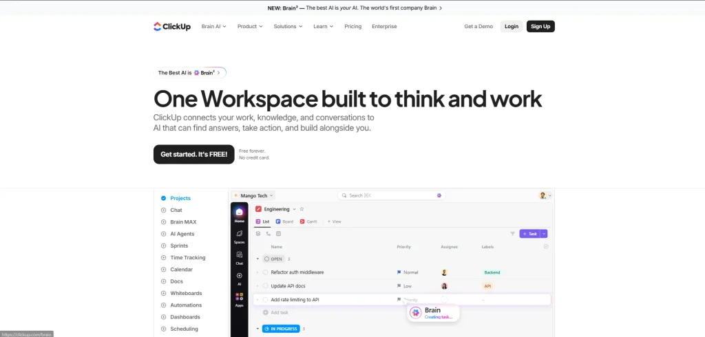 Notion Alternatives- Clickup