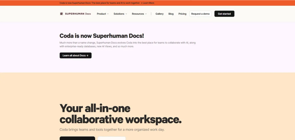 Notion Alternatives- Coda