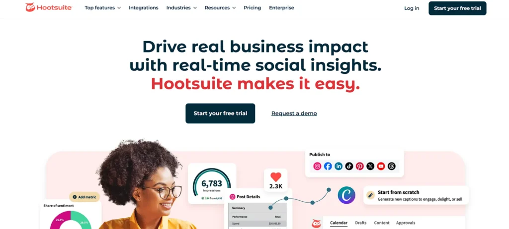 social media monitoring tool - Hootsuite