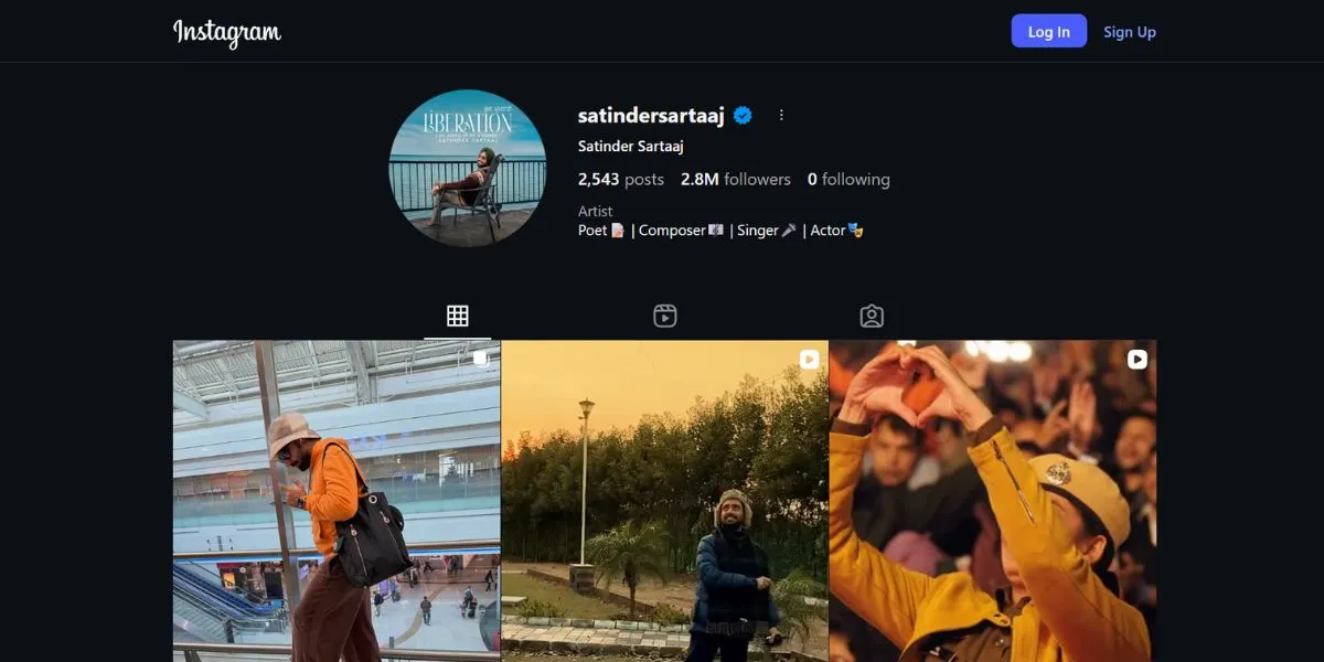 Satinder Sartaaj - Punjabi Influencers on instagram