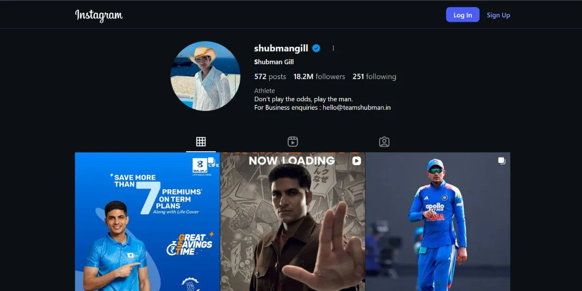 Shubman Gill - Punjabi Influencers on instagram