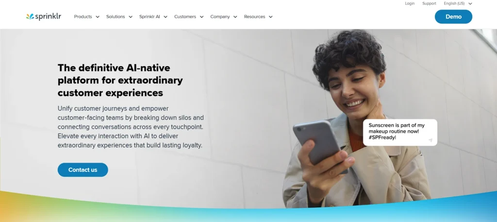 social media monitoring tool - Sprinklr