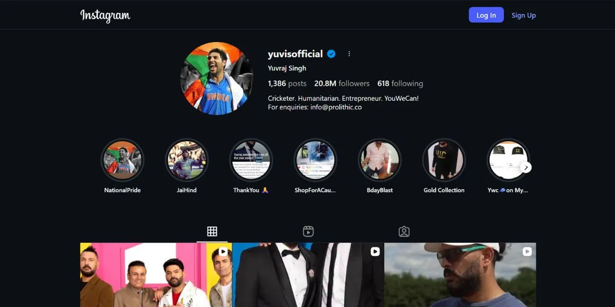 Yuvraj Singh - Punjabi Influencers on instagram