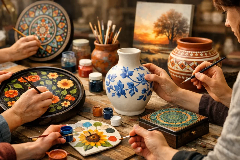 Hand-Painted Home D&eacute;cor - Handicraft Business Idea