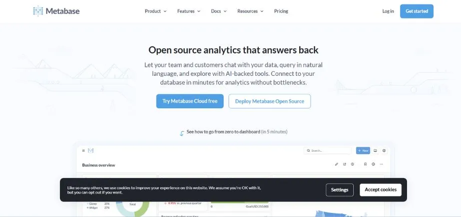 Metabase - Business Intelligence Tools