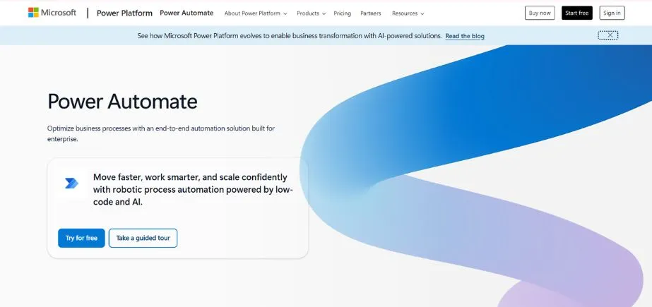 Microsoft Power Automate - AI Workflow Tools