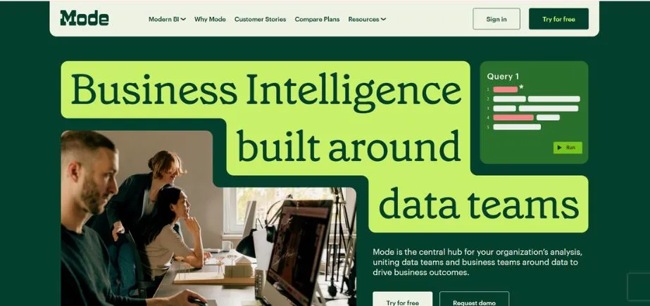 Mode Analytics - Business Intelligence Tools