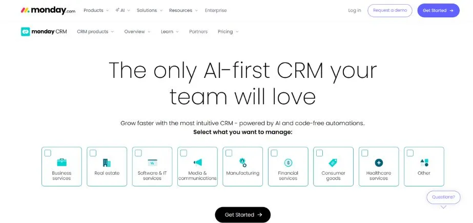 Monday Sales CRM - Best CRM Software