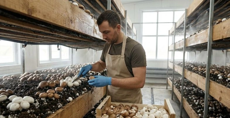 Farming Business Idea - Mushroom Farming