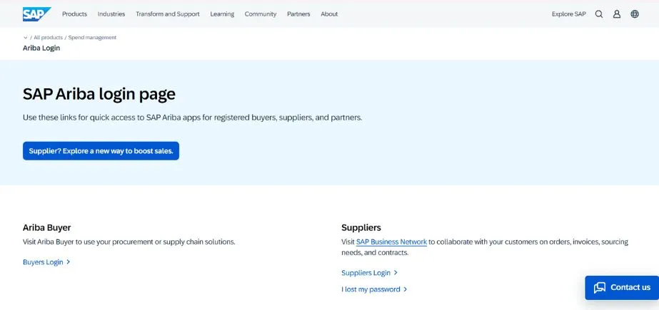 SAP Ariba - Vendor Management Tools