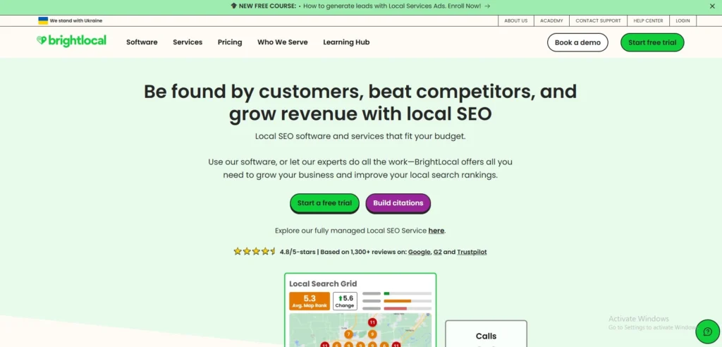 rank tracking tools -BrightLocal