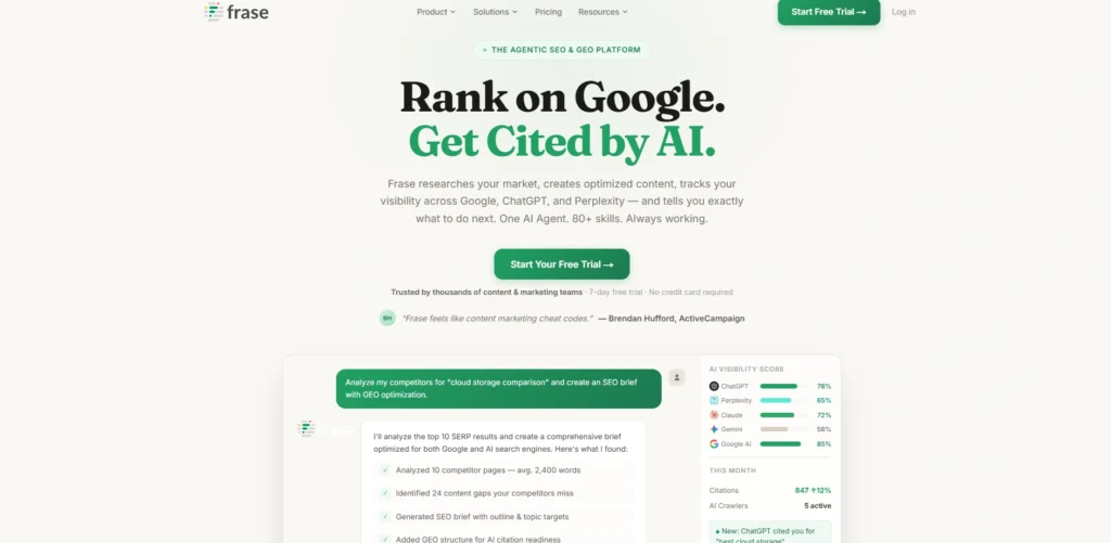 On Page SEO Tools- Frase