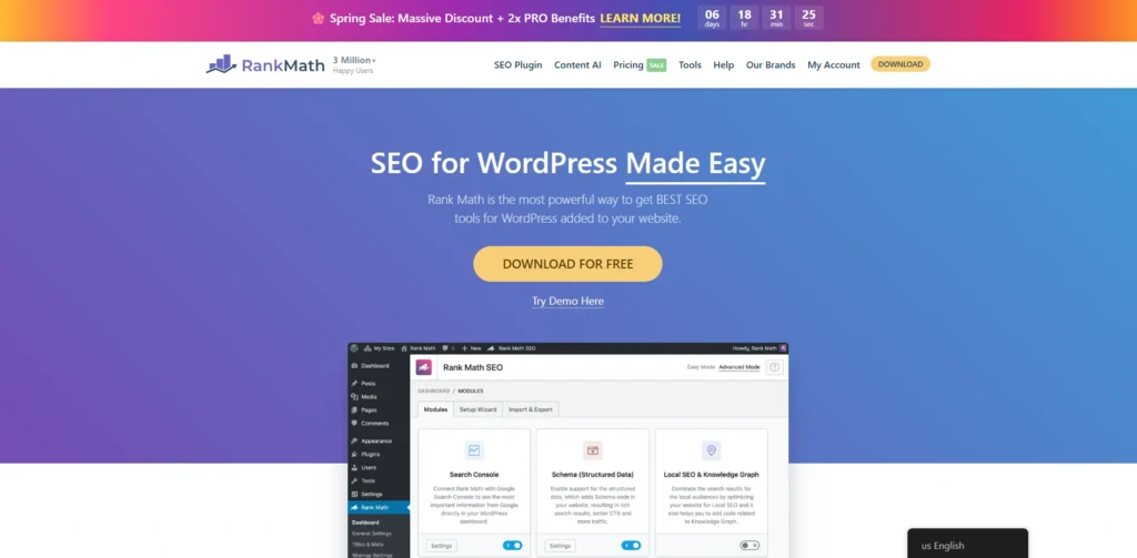 On Page SEO Tools-Rank Math